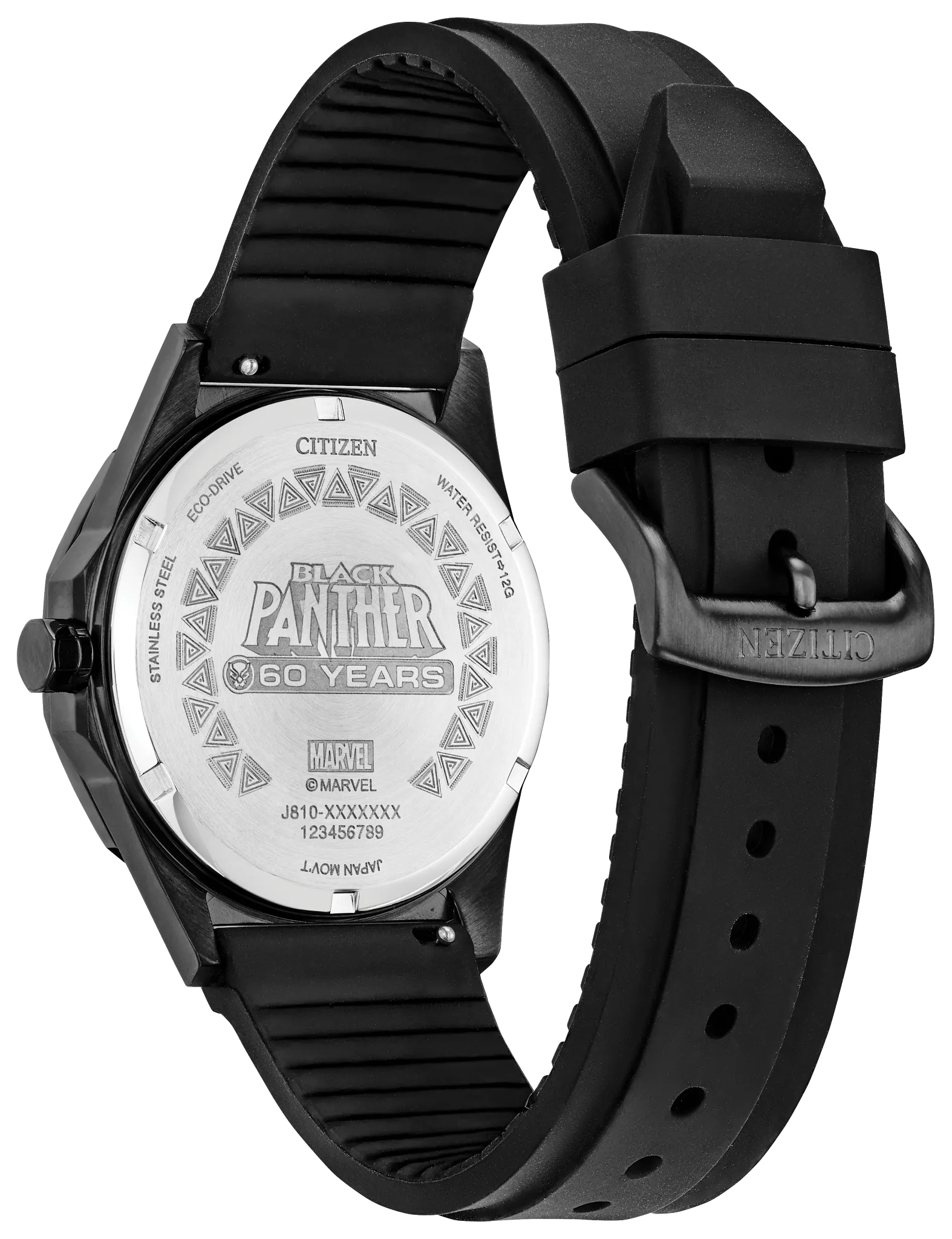 Black Panther 60th Anniversary Black Dial Silicone Strap AW1858
